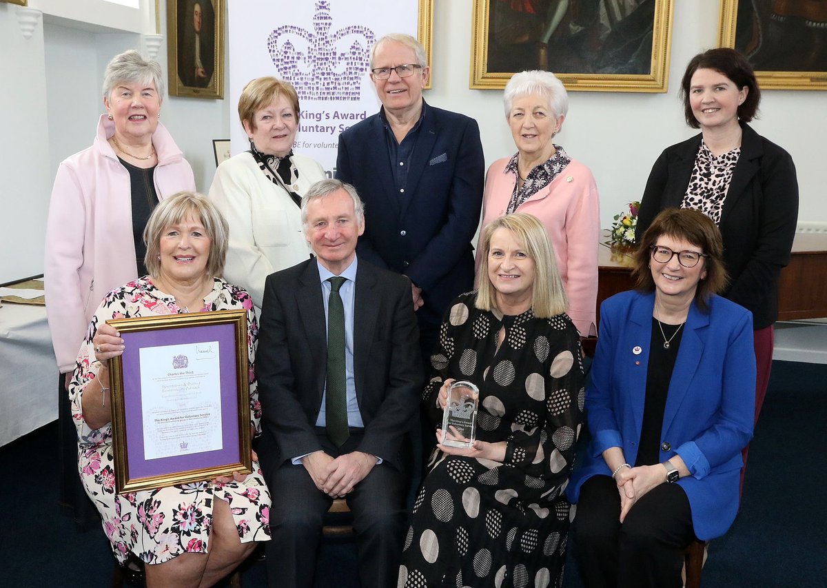 KAVS-NI (@kavsni) on Twitter photo In the beautiful surroundings of Stuart Hall the Lord Lieutenant of Co Tyrone presented Stewartstown & District Environmental Outreach Volunteers with the King's Award for Voluntary Service. Well done! <a href="/KingsAwardVS/">The King's Award</a> In the beautiful surroundings of Stuart Hall the Lord Lieutenant of Co Tyrone presented Stewartstown & District Environmental Outreach Volunteers with the King's Award for Voluntary Service. Well done! <a href="/KingsAwardVS/">The King's Award</a>