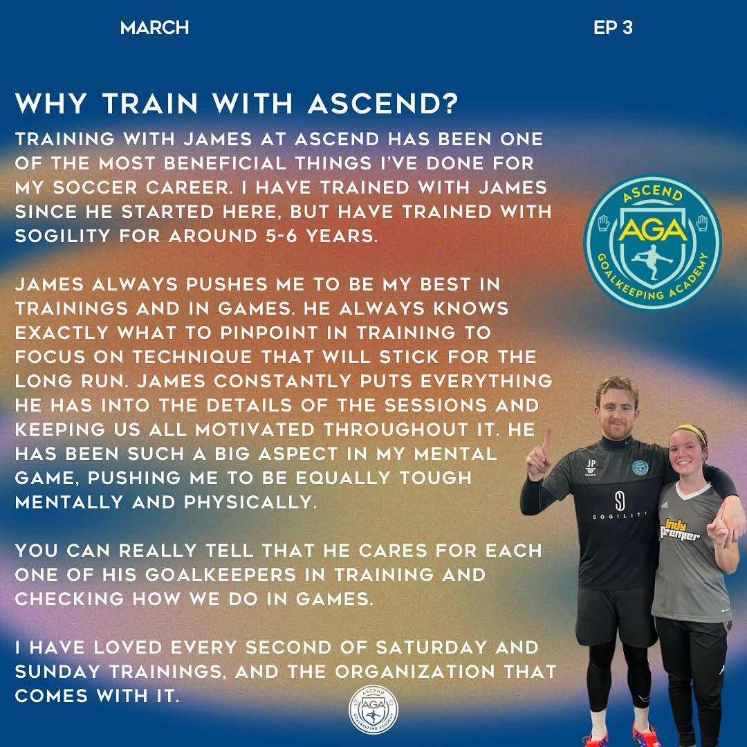 Player Spotlight Series: <a href="/Ascendgka/">Ascend Goalkeeping Academy🚀🧤</a> 🔦
<a href="/indypremunited/">Indy Premier United GA</a> <a href="/GAcademyLeague/">Girls Academy</a> <a href="/ImYouthSoccer/">ECNL/GA/Recruiting/College Soccer</a> <a href="/ImCollegeSoccer/">College Soccer Truth ™</a> <a href="/TheSoccerWire/">SoccerWire</a> <a href="/PrepSoccer/">Prep Soccer ⚽️</a> <a href="/CampShutout/">Camp Shutout GK Training</a> #GirlsAcademy #GKunion 🚀🧤 #ascendgk