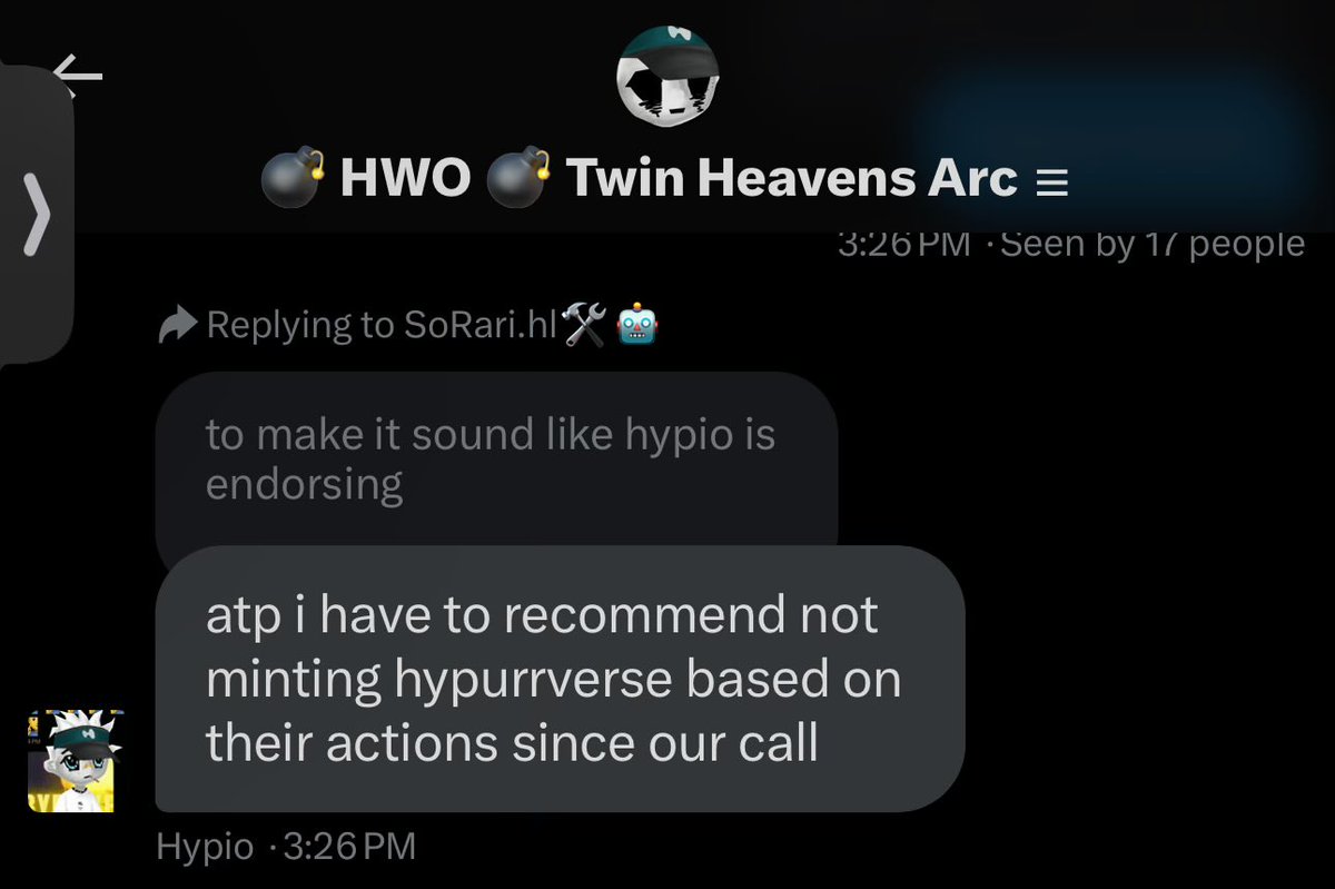 Fellow hypios. WE ARE NOT MINTING <a href="/HypurrVerse/">HypurrVerse</a> 

I repeat. WE ARE NOT MINTING.