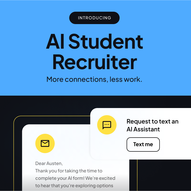 You’re changing students’ lives—recruiting shouldn’t take 100+ hours.

Meet Halda’s AI Student Recruiter: Reach the right students, at the right time, on the right channel—without the busywork.

Less stress, more impact. Fewer tools, more connections.

#HaldaLovesYou