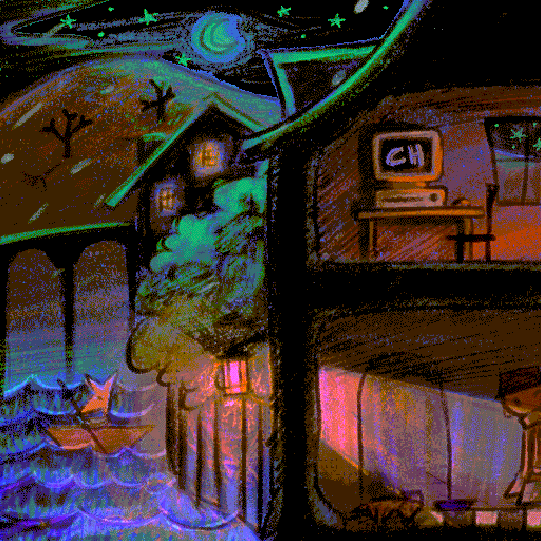 POCKETCHA0S's tweet image. Hi! I'm Chaos. I'll be uploading my illustrations here, I like to paint mainly night landscapes with little animals. Hope you like it :) #artmoots #digitalart