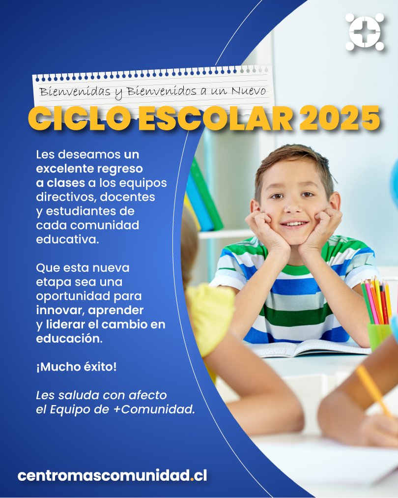 ¡Que el #AñoEscolar2025 comience con mucha energía y motivación! 🌟​Les enviamos un cálido saludo a directivos, docentes y estudiantes en el comienzo de esta nueva etapa.

#AprendizajeProfundo #InnovaciónEducativa
#SomosMasComunidad