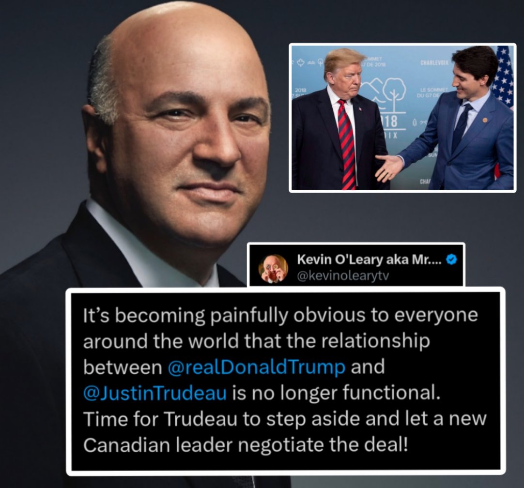 Kevin O'Leary says Trudeau/Trump relationship is "no longer functional" 

He says Trudeau should "step aside" to save the USA/Canada relationship

Do you agree with Mr O'Leary?