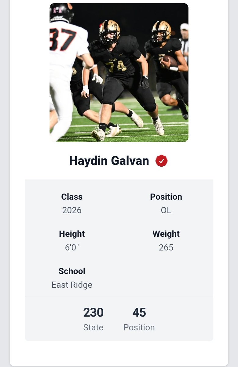 Thank you to <a href="/PrepRedzoneMN/">Prep Redzone Minnesota</a> for the ranking!
<a href="/7_rage7/">7PurpleRage7</a> <a href="/OJW_Scouting/">PrepRedzone Oliver</a>