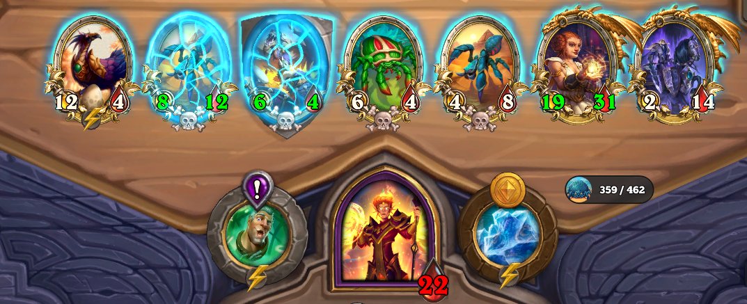 SigmaNull's tweet photo. Creo que es primera vez que tengo una mesa tan insana, escalaban 100/100 por pelea (y a veces mas).
#hearthstone #HSBattlegrounds https://t.co/gGPMrEDWPK
