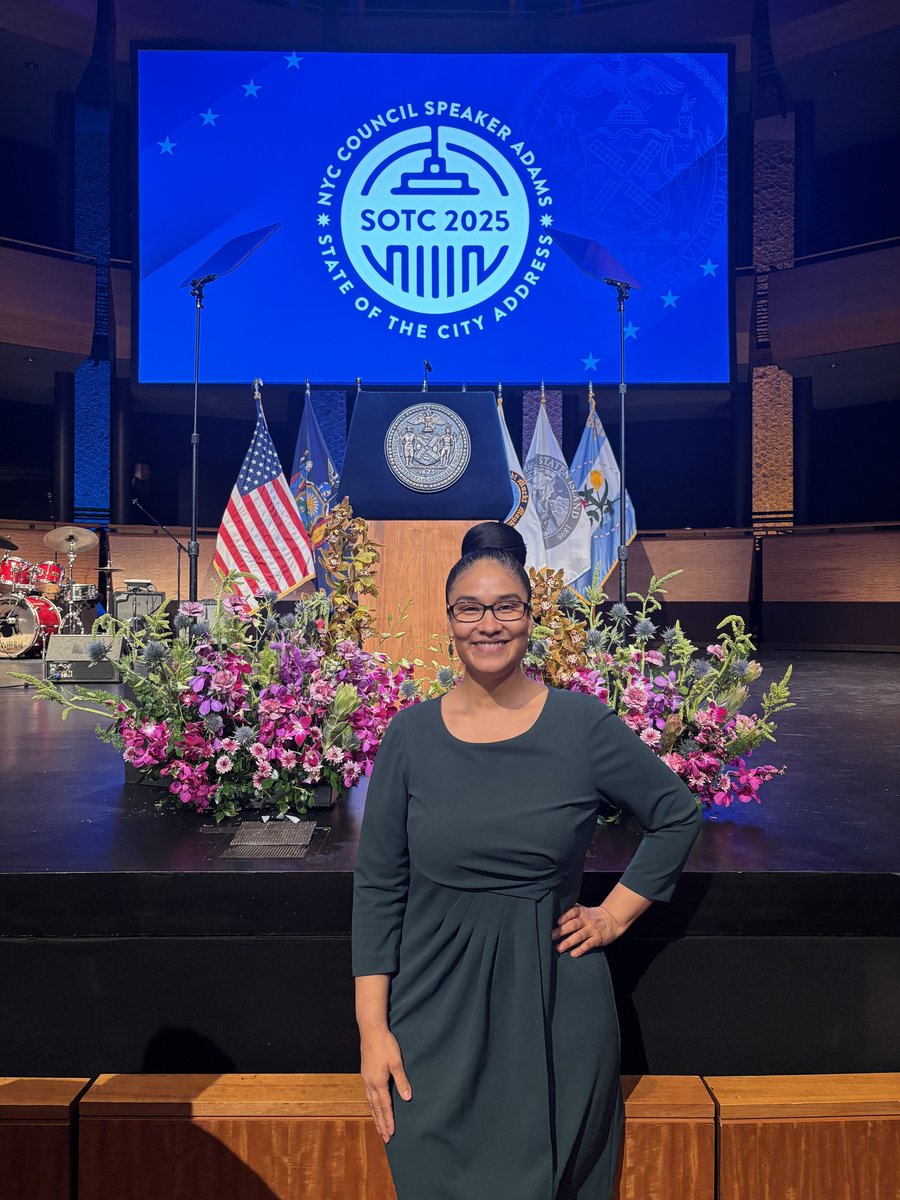 Honored to attend NYC Council Speaker Adams' final State of the City. As the first Black woman to lead the Council &amp; preside over a women-led majority, she’s made history shaping a more inclusive NYC. Grateful to have worked with her team to build a better city. #WomenInPolitics