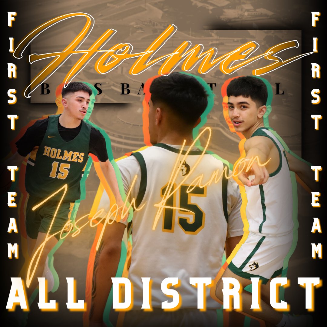 Congratulation to Joseph Ramon for being selected to 1st Team All-District 28-6A! <a href="/Joseqh_15/">Joseph</a> led the Huskies this season with 12.3ppg/3.1rpg/2.4apg and hit the 1K milestone during his senior campaign. The <a href="/NISDHolmes/">NISD Holmes</a> community is proud of you!