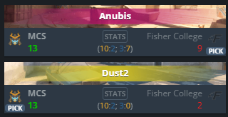 dead team buff! ez 2-0 vs Fisher, we move on to face <a href="/Wildcard_GG/">Wildcard</a> :D