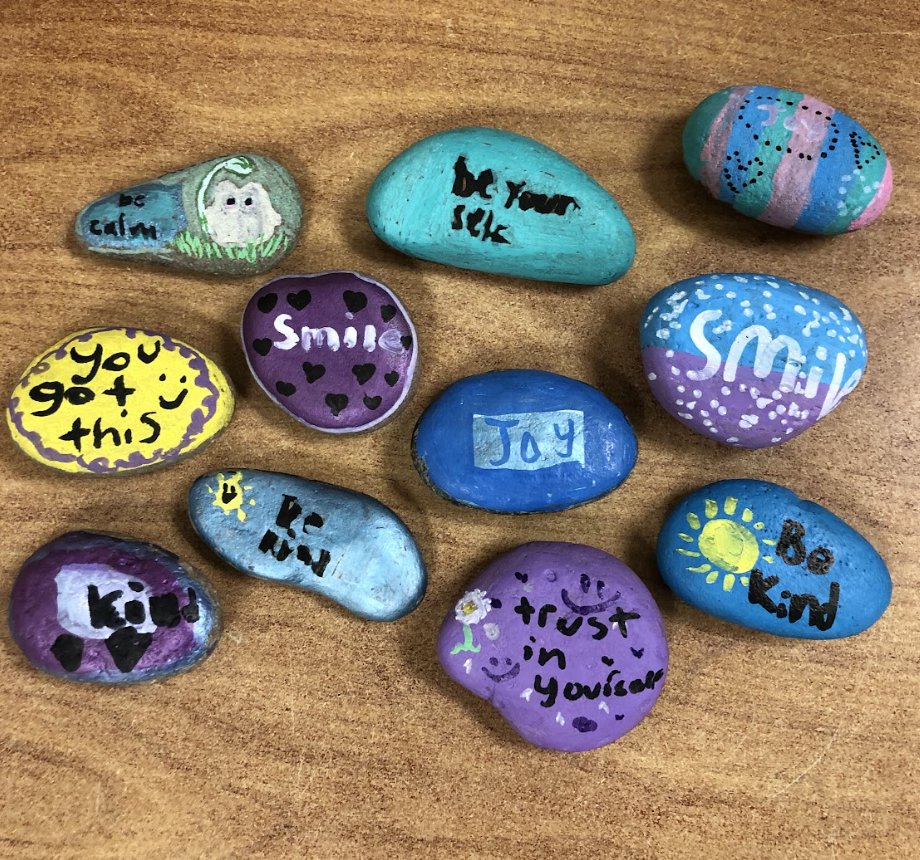 <a href="/teka1920/">Temeka</a> and I wrapped up our bibliotherapy small groups by having students create kindness rocks😃 Not only did students learn strategies &amp; comprehension techniques while reading, but also the power of words and kindness 💙 <a href="/dezavalaesa/">Lorenzo de Zavala</a> <a href="/Mrs_NVG/">Mrs. Glover</a> <a href="/GPISDCounseling/">GPISD Counselors</a> <a href="/ArriagaChaem/">Chaem Arriaga</a>