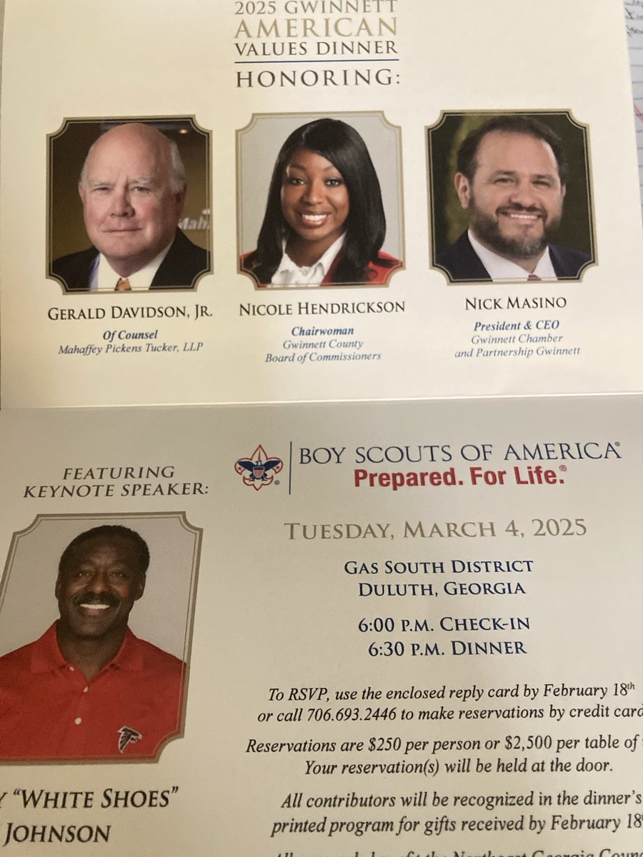 Great being with great people at the Boy Scouts American Values Dinner … Beauty Baldwin is one of my oldest friends in Georgia … and what can anyone say about Billy White Shoes … yes he has on white shoes … congrats to the awardees…😊🙏❤️