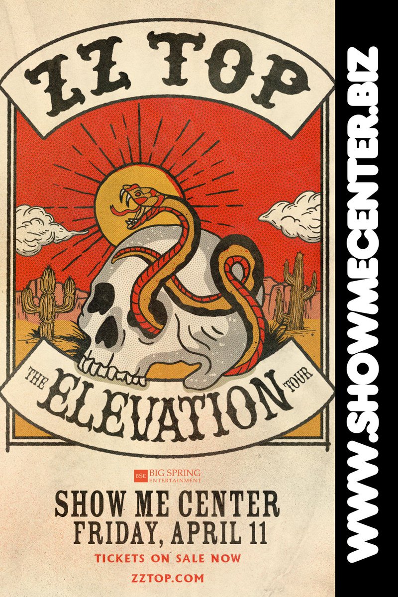 ZZ Top!!!!  April 11, 2025!!!  GET YOUR TICKETS!!!
showmecenter.biz