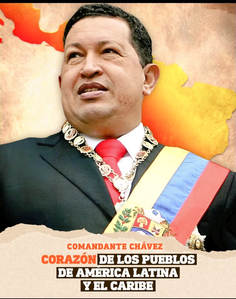 El  legado del #ComandanteHugoChavez vive en las luchas emancipadoras de nuestros pueblos, #ChavezViveEnElCorazonDelPueblo
#ChavezVive #5deMarzo
<a href="/cbolivariana/">Central Bolivariana CBST</a> <a href="/PartidoPSUV/">PSUV</a> <a href="/jaarreaza/">Jorge Arreaza M</a> #ElSalvador