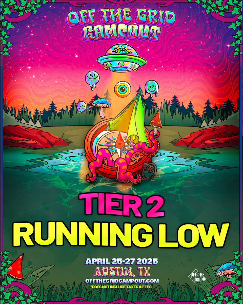 Tier 2 is ALMOST gone! ⏳Tickets are moving fast, and once they’re gone, prices go up! Don’t miss your chance to lock in your spot at the best rate—secure yours now! 🎟️🏕️