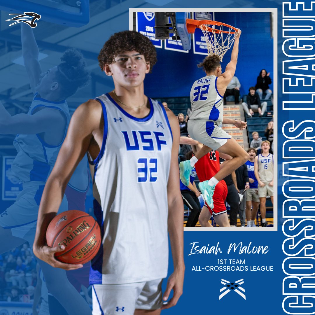 USF Men’s Basketball (@usf_mbkb) on Twitter photo Congratulations to <a href="/Isaiah00Malone/">Isaiah Malone</a> on being selected 1st Team All-Crossroads League!
🔵 15.9 ppg
🔵 7.6 rpg
🔵 1.8 bpg
🔵 68.6 FG%
🔵 61.8 3FG%
crossroadsleague.com/x/7dvzc Congratulations to <a href="/Isaiah00Malone/">Isaiah Malone</a> on being selected 1st Team All-Crossroads League!
🔵 15.9 ppg
🔵 7.6 rpg
🔵 1.8 bpg
🔵 68.6 FG%
🔵 61.8 3FG%
crossroadsleague.com/x/7dvzc