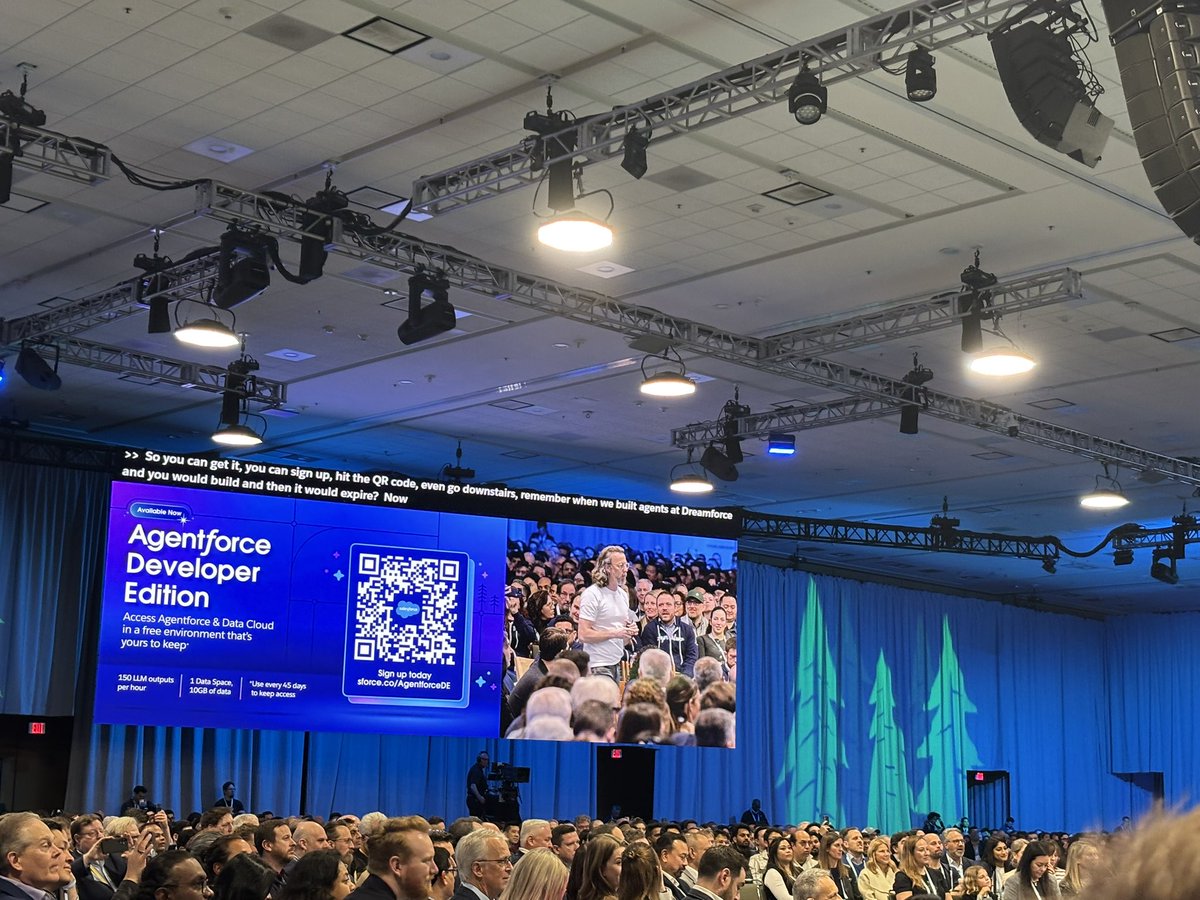 Gaurav Kheterpal (@gauravkheterpal) on Twitter photo AI is EXPENSIVE!
AI is NOT FREE!
Meanwhile, <a href="/salesforce/">Salesforce</a> just announced that Agentforce is now available for FREE as part of Developer Orgs!
This is walking the talk on LOWERING THE ENTRY BARRIER on AI!๐๐ป
Well done Salesforce!๐
#Salesforce #Agentforce #Ai #Agent #AgenticAI AI is EXPENSIVE!
AI is NOT FREE!
Meanwhile, <a href="/salesforce/">Salesforce</a> just announced that Agentforce is now available for FREE as part of Developer Orgs!
This is walking the talk on LOWERING THE ENTRY BARRIER on AI!๐๐ป
Well done Salesforce!๐
#Salesforce #Agentforce #Ai #Agent #AgenticAI