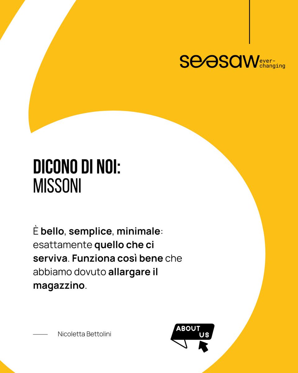 Quando la tecnologia fa davvero la differenza: più efficienza, meno sprechi e risultati concreti.

Scopri come il metodo di SeeSaw può aiutarti a migliorare il tuo metodo di lavoro! 🤝

#seesaw2025 #SeeSaw #everchanging #software #diconodinoi #aboutus
