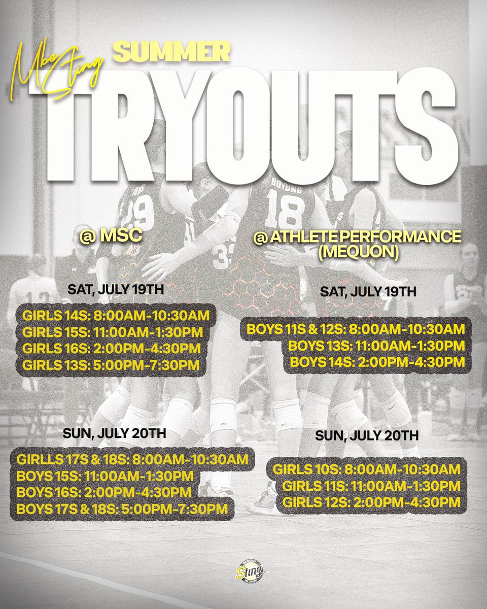 2025 Summer Tryout Dates Are HERE! 🐝🐝