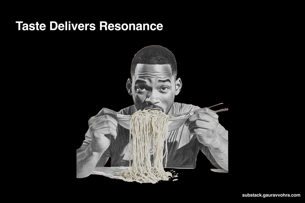 Gaurav Vohra (@gauravvohra1) on Twitter photo Developing taste in pursuit of resonance:
substack.gauravvohra.com/p/taste-resonaβ¦
β’β’β’
Some resources I compiled while writing this.
A reading list the next time somebody asks "what is taste? why is it important? how do I develop it?"
β’ π¦ππ²ππ² ππΌπ―π: youtube.com/watch?v=Og7gC1β¦ and Developing taste in pursuit of resonance:
substack.gauravvohra.com/p/taste-resonaβ¦
β’β’β’
Some resources I compiled while writing this.
A reading list the next time somebody asks "what is taste? why is it important? how do I develop it?"
β’ π¦ππ²ππ² ππΌπ―π: youtube.com/watch?v=Og7gC1β¦ and