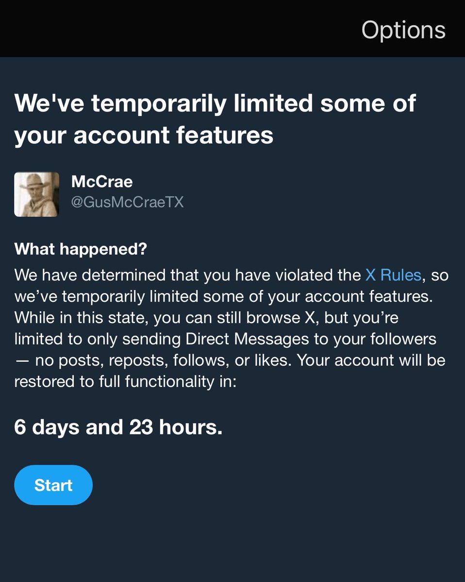 Mr McCrae is in X jail. So much for free speech!   Need to consider whether it’s time to give up on X.