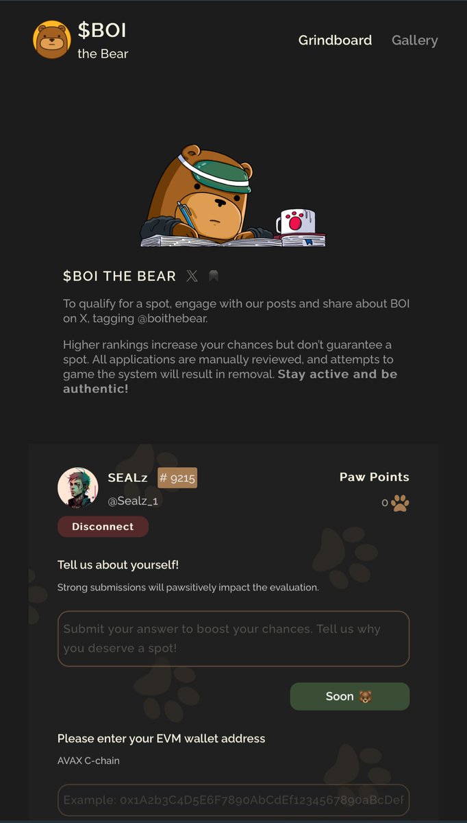 Introducing $BOI by <a href="/Boithebear/">Boi</a>!

Witnessing people cash out up to $200K from their Twitter interactions? Don't miss out!

Here's how to get started:

1. Follow <a href="/Boithebear/">Boi</a>
2. Visit boithebear.com and connect x account.
3. Tweet, retweet, and tag <a href="/Boithebear/">Boi</a> in posts