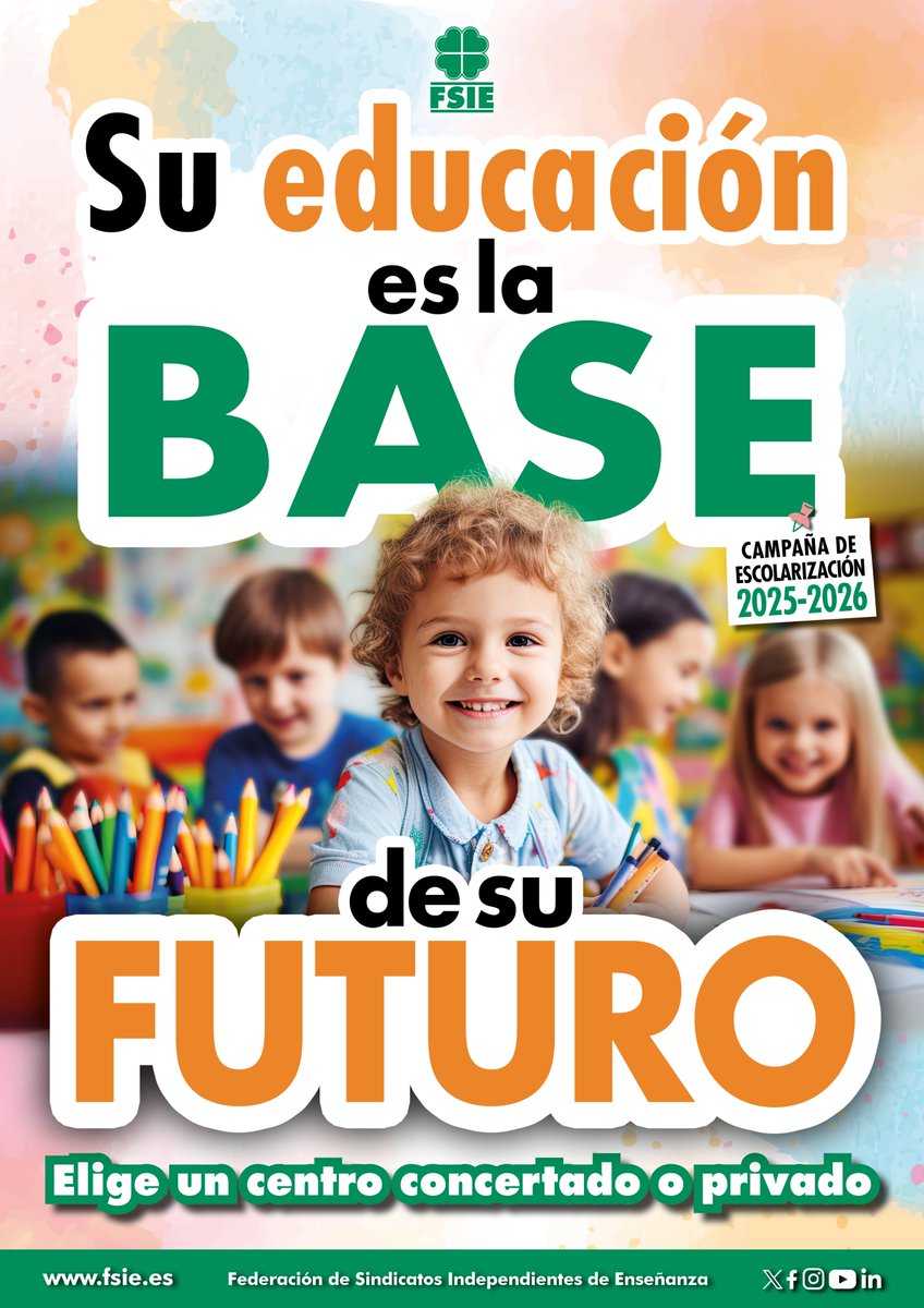 FSIE_HUELVA's tweet photo. ℹ 👉📰  BOLETÍN DIGITAL de FEBRERO de 2025

 ‼ CONSULTA toda la ACTUALIDAD INFORMATIVA para los PROFESIONALES del SECTOR de la ENSEÑANZA CONCERTADA/PRIVADA  👩🏻‍🏫👨🏼‍🏫📚✏

 👇👇👇👇👇👇
https://t.co/MYDnfsi6KE

#FSIEdedicadosAti
#FSIE24/7
#CompromisosFSIE
#LuchaFSIE https://t.co/2fGOuABbIP