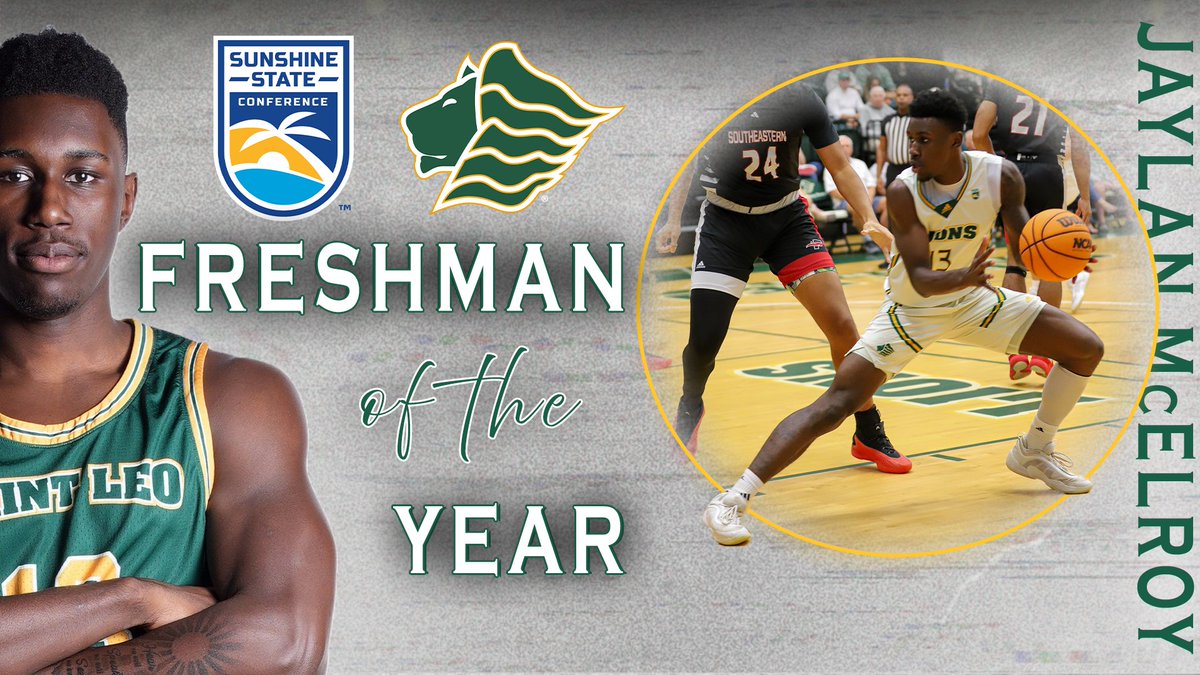 𝙎𝙎𝘾 𝙁𝙍𝙀𝙎𝙃𝙈𝘼𝙉 𝙊𝙁 𝙏𝙃𝙀 𝙔𝙀𝘼𝙍!!!

@saintleombb's Jaylan McElroy named 2024-25 <a href="/D2SSC/">Sunshine State Conference</a> Freshman of the Year! 

He is the fourth in program history and first since Nate Johnson in 2010-11! 

🔗bit.ly/3QICbN5

#GOLIONS 🦁 | #SAINTLEO1PRIDE 🦁