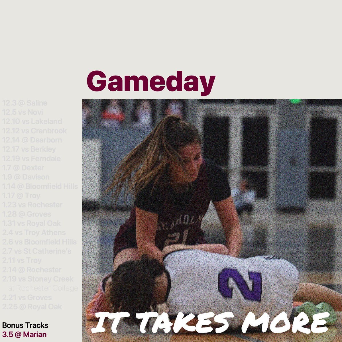 Seaholm Girls’ Basketball (@seaholmgbb) on Twitter photo “You know, I’ve been around for a while now, not sure if I have much left to prove…yeah I do.”
🍁🏀 vs Marian
⏰ 7pm
📍 Marian HS
🎟️ gofan.co/event/3306921?…
#ItTakesMore #GoMapes <a href="/cmanchester22/">Chris Manchester</a> “You know, I’ve been around for a while now, not sure if I have much left to prove…yeah I do.”
🍁🏀 vs Marian
⏰ 7pm
📍 Marian HS
🎟️ gofan.co/event/3306921?…
#ItTakesMore #GoMapes <a href="/cmanchester22/">Chris Manchester</a>