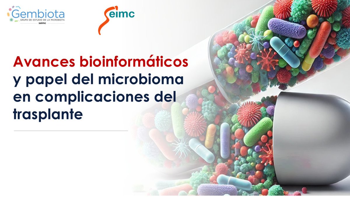 🔔Actividad formativa, webinar <a href="/GEMBIOTA_SEIMC/">@GEMBIOTA_SEIMC</a>  "Avances bioinformáticos y papel del microbioma en complicaciones del trasplante":
📅 11 de marzo
⏰16:00h (España, horario peninsular)
📍Campus <a href="/SEIMC_/">SEIMC</a> 

📚📝Programa/Inscripción👇
campus.seimc.org/cursos/detalle…