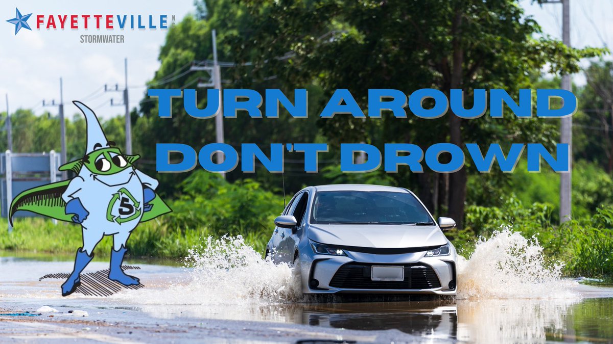 Stay safe, everyone! Remember: Turn around, don’t drown. 🚗💧 If you come across flooded roads, it’s never worth the risk. #FloodSafety #BeSafe #TurnAroundDontDrown