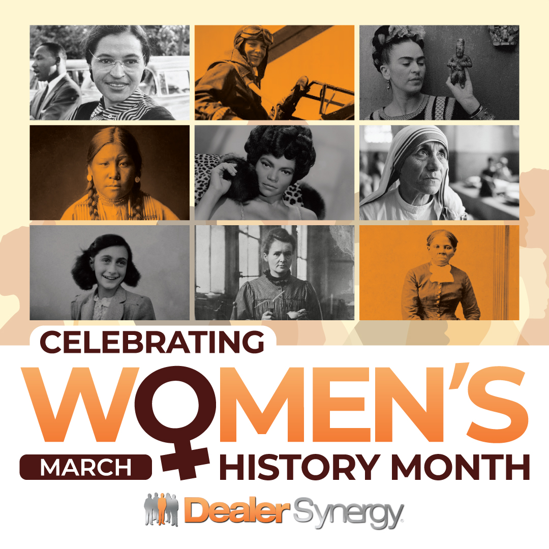 🌟 Celebrating Women’s History Month! 🌟

This March, we honor the powerful women who have shaped history, broken barriers, and paved the way for future generations!

💪✨ #WomensHistoryMonth #DealerSynergy #EmpowerWomen #BreakingBarriers