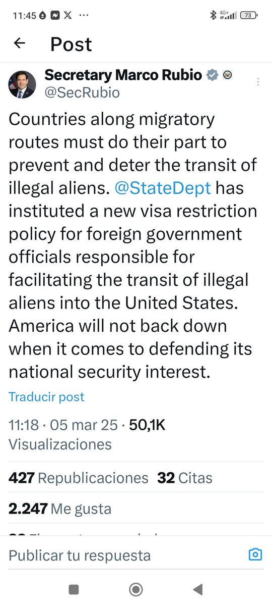 Y Rubio anuncia nuevas medidas que supuestamente enfrentan la emigración ilegal pero en realidad la promueven. Si quisiera frenar la emigración, no vendría con más medidas coercitivas vs #Cuba que incrementan carencias con fines desestabilización. En verdad impulsan + emigración.