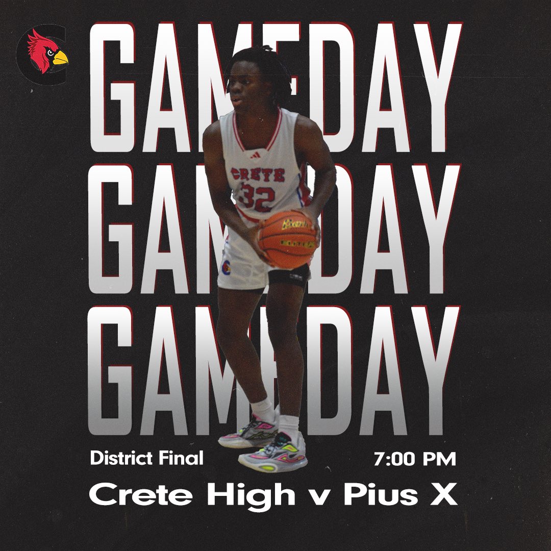 B-7 District Final today vs Lincoln Pius X‼️

🗓 03.05.25

⏰ Varsity- 7:00

📍Crete High School
 
#BeGreat