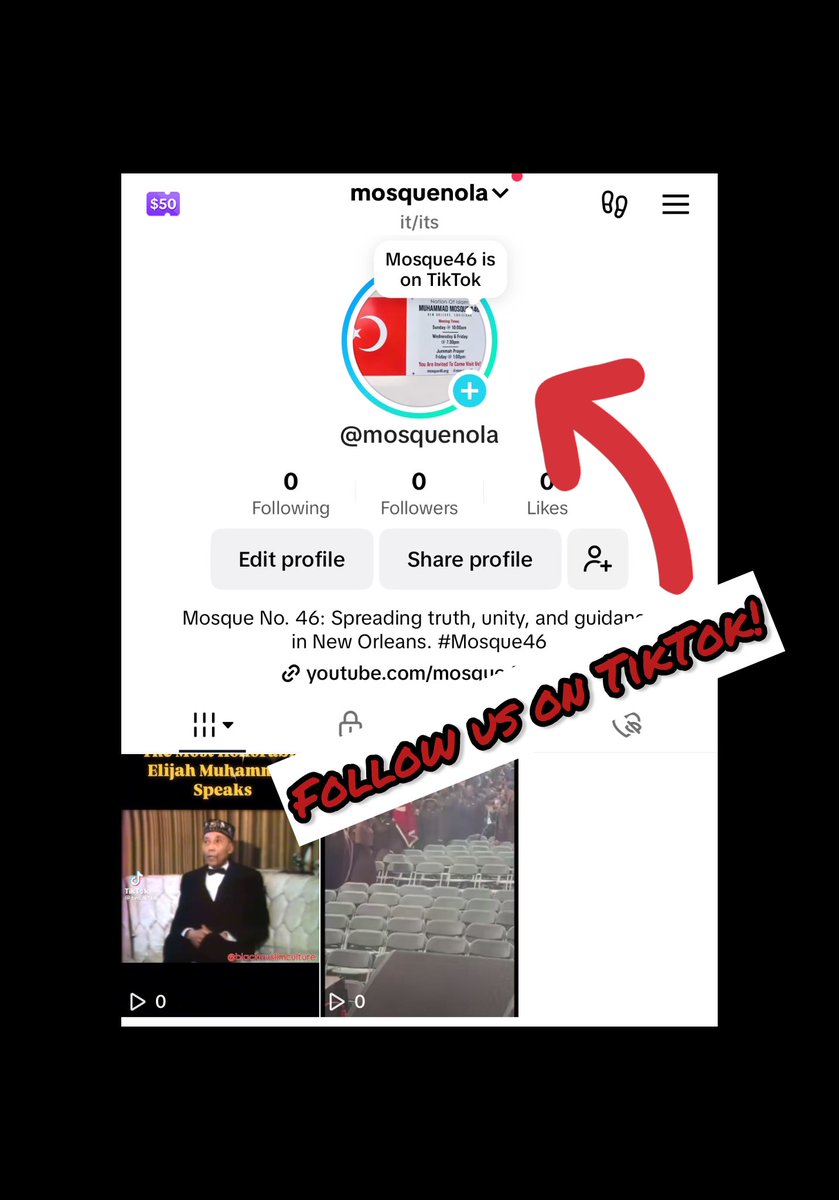 🚨 Mosque No. 46 is on TikTok! 🚨

Follow @mosquenola for powerful teachings &amp; guidance! 📲 #Mosque46 #NationOfIslam