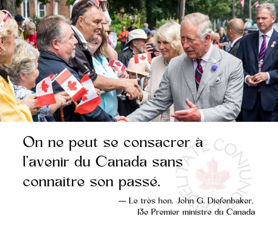 MonarchisteCA's tweet photo. En 1964, le Premier ministre Diefenbaker a déclaré à juste titre qu'on ne peut se consacrer à l'avenir du Canada sans connaître son passé.

En ces temps incertains, la Couronne canadienne relie la nation à son passé et l'accompagnera vers l'avenir. https://t.co/Ho4rDfyI92