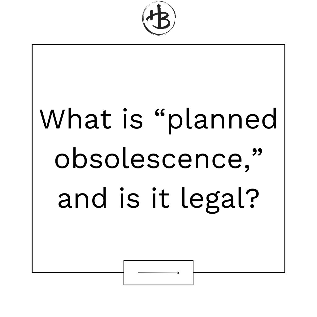 hblawpartners's tweet image. Planned obsolescence forces Oklahoma consumers to dip back into their wallets because of intentionally short-lasting products. It’s not illegal, but you could still be owed compensation for intentionally defective products. #HBLawPartners #LegalFAQ #ConsumerProtection