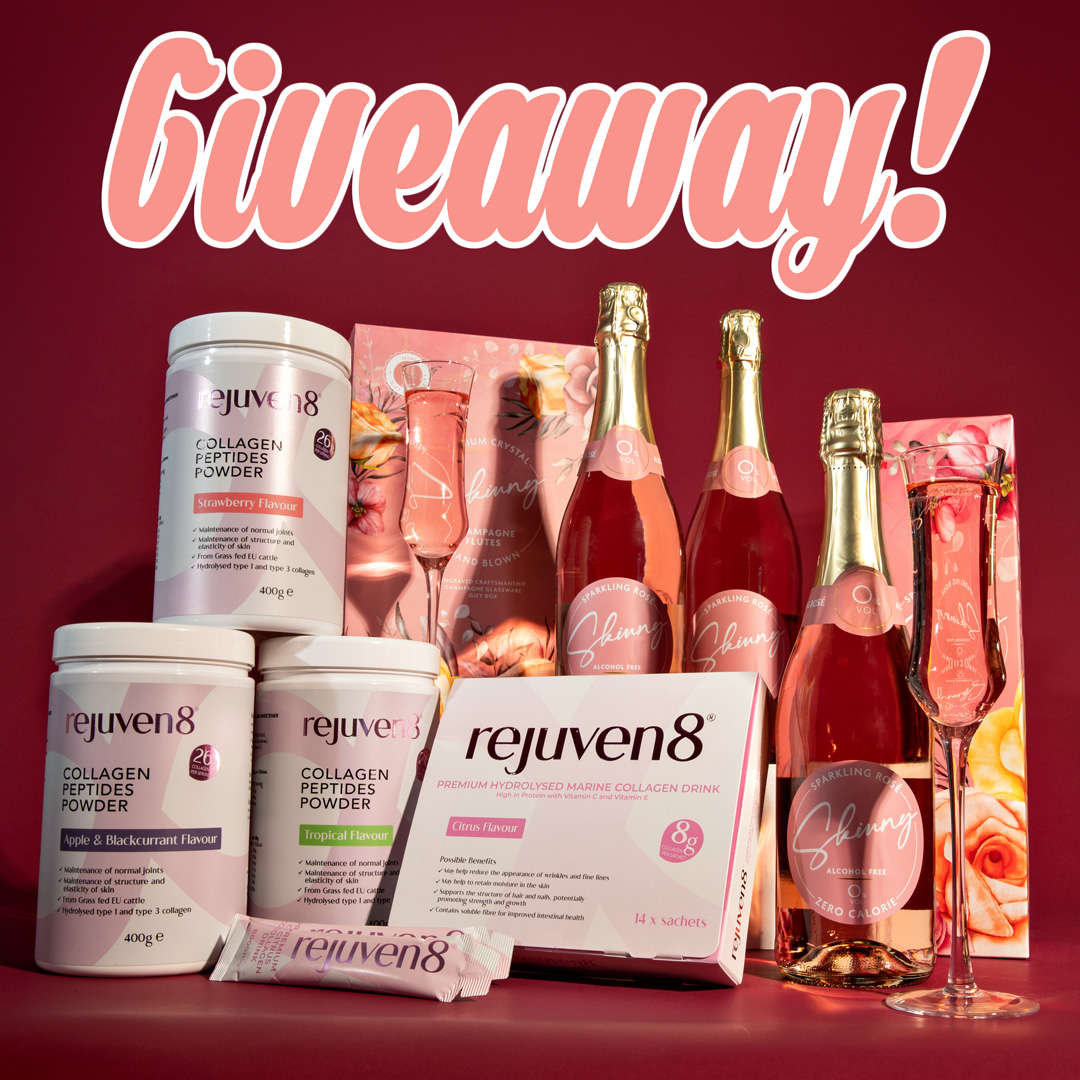 Win <a href="/skinnyfoodco/">The Skinny Food Co</a> Rosé + Champagne Flutes 🥂 &amp; @rejuven8beautyco Collagen Bundle for a youthful glow! 💅☀️⁠

Want to WIN?⁠
❤️ Like &amp; Share⁠
❤️ Follow <a href="/skinnyfoodco/">The Skinny Food Co</a> &amp; @rejuven8beautyco⁠
❤️ Engage with our latest posts⁠
❤️ Tag a friend!⁠

UK only. Winner announced 12/03/25 🤩