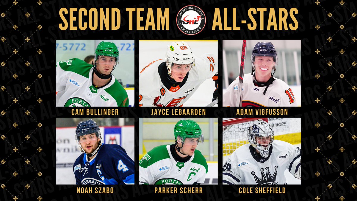 #MJHLNews | Meet your 2024-25 MJHL Second Team All-Stars 👋🏼 🌟 

#MJHLHockey 📸 <a href="/Swatter37/">Ryan Sawatzky</a> <a href="/IceWaveMediaMB/">Ice Wave Media 🥅</a> <a href="/Pederson_Photo/">Todd Pederson</a>
