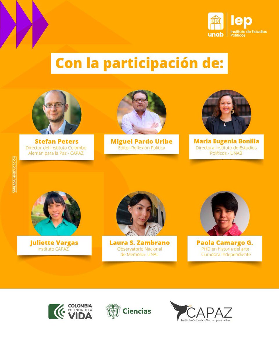 📣¡Conéctate ahora! 📣
Se está realizando el lanzamiento de la edición 54 de la revista Reflexión Política. 📚🔍 

Desde las 2:00pm de hoy 5 de marzo de 2025.

<a href="/Instituto_CAPAZ/">Instituto CAPAZ</a> <a href="/unab_online/">Universidad UNAB</a> <a href="/MincienciasCo/">MinCiencias Colombia</a> 

Transmisión por Youtube
youtube.com/live/n7Wb_5jRN…