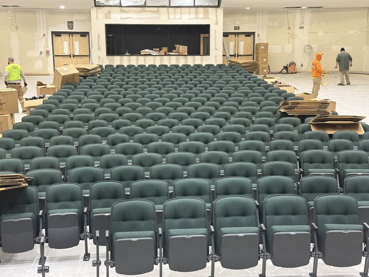 A new era begins! Our auditorium is transforming, and these brand-new seats are just the beginning. Soon, this space will be filled with stories, performances, and moments that inspire. The best is yet to come! #AuditoriumRenovation #NewBeginnings