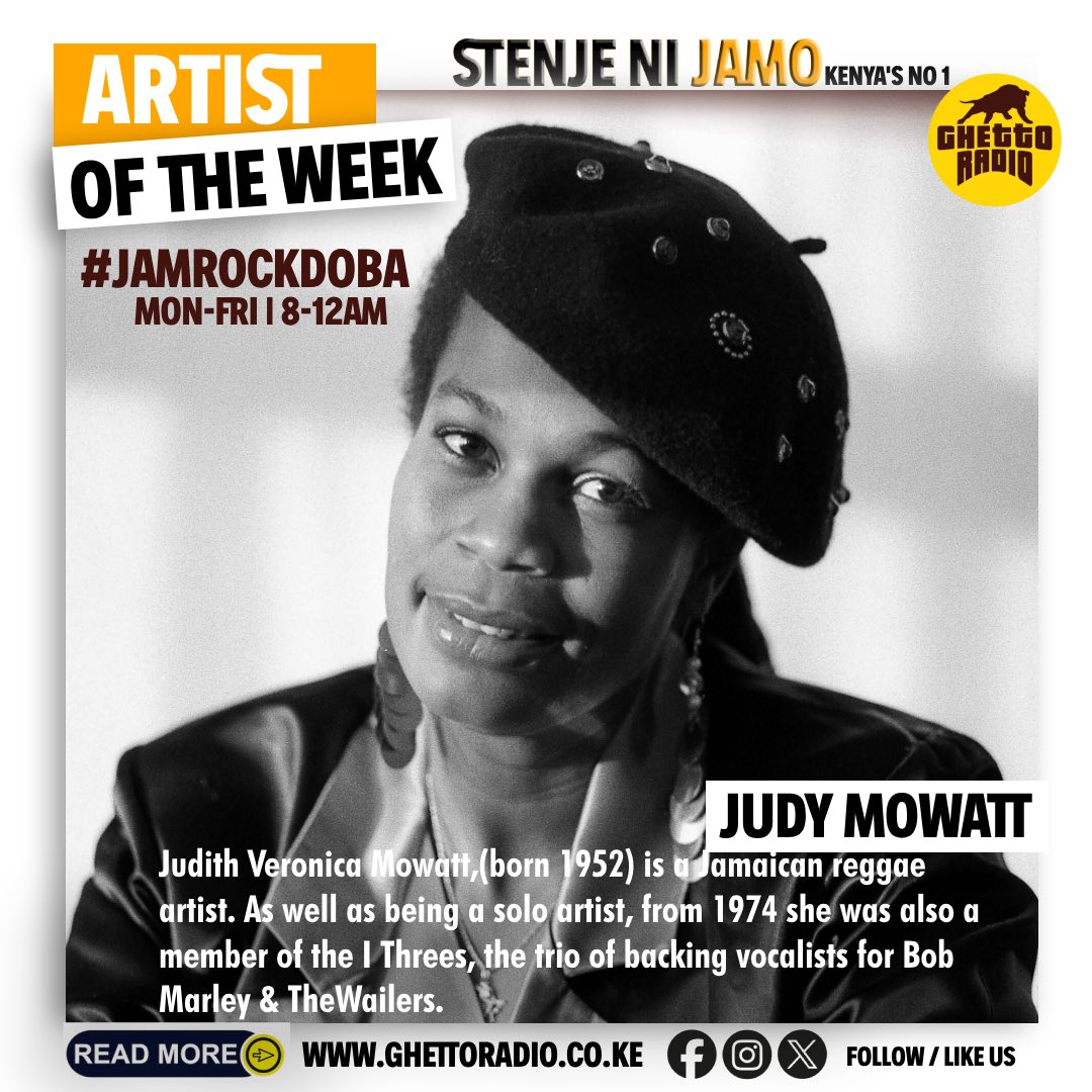 Deejay Charra (@charradeejay) on Twitter photo Let’s listen and learn more about Judy MOWATT our artist of the week…. Which song do u like most from the legend ?
<a href="/GhettoRadio895/">Ghetto Radio</a> #JAHMROCKDOBA with <a href="/CharraDeejay/">Deejay Charra</a>
#Artistoftheweek Let’s listen and learn more about Judy MOWATT our artist of the week…. Which song do u like most from the legend ?
<a href="/GhettoRadio895/">Ghetto Radio</a> #JAHMROCKDOBA with <a href="/CharraDeejay/">Deejay Charra</a>
#Artistoftheweek