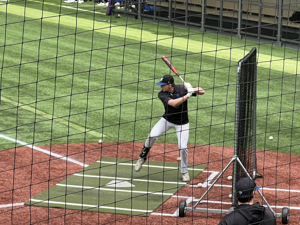 US Bank stadium is a pretty nice place to play baseball in the winter, but unfortunately doesn’t happen when your opponent can’t make it because of a snowstorm.  <a href="/NIACCBaseball/">NIACC Baseball</a> utilized the time well with a fun practice.  Especially entertaining was the pitchers batting practice.