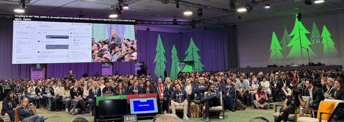 Awesome <a href="/salesforce/">Salesforce</a> MVP’s and golden hoodies watching the #TDX25 keynote. ⁦<a href="/salesforce/">Salesforce</a>⁩
