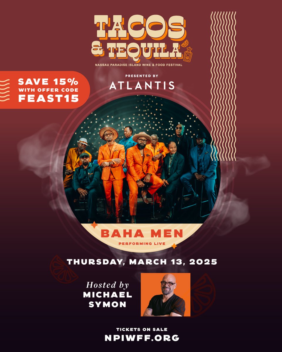 atlantisbahamas's tweet image. 🚨LAST CHANCE TO SAVE🚨
TACOS & TEQUILA w/host @chefsymon & @bahamenofficial
TASTE OF PARADISE w/host @bflay w/@KirklandBodie Wendi Lewis and Shaad Collie & the VIPs
JERK JAM hosted by @ChefJJ & @kardea_brown w/ @DiRealShaggy
Tickets: NPIWFF.org