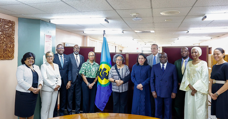 I was pleased to welcome the A3 Plus Group of the UN Security Council at our Georgetown headquarters 🇬🇾.  Our discussions included initiatives to strengthen ties, including the CARICOM-AU Summit in Addis Ababa, Ethiopia scheduled for  7 Sept 2025.