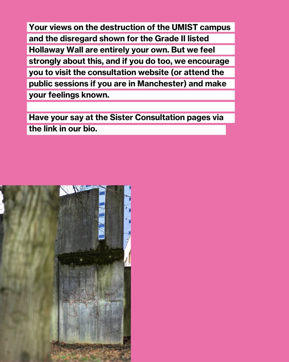 Manchester's brutalist Hollaway Wall is under threat.

Developers plan to cut pathways through this Grade II listed sculpture.

See link for info and have your say on the developers public consultation.
(Consultation ends Sunday 9th March 2025). the-modernist.org/blogs/the-mode…