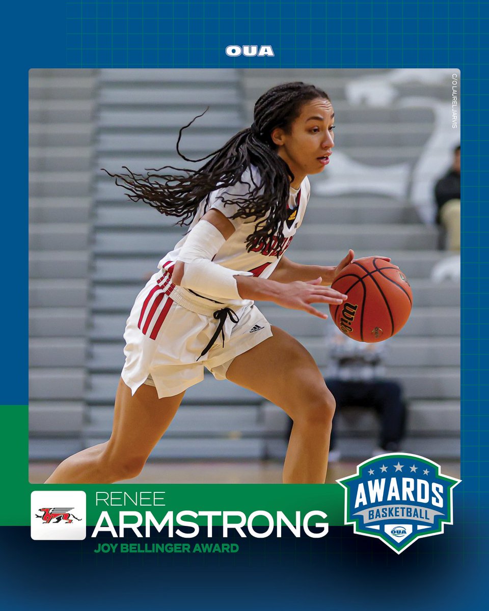Ontario University Athletics (@ouasport) on Twitter photo Congratulations to Renee Armstrong from the <a href="/guelph_gryphons/">Guelph Gryphons</a>, who has been named the 2024-25 #OUA womenโs basketball Joy Bellinger Award winner.๐๐ Congratulations to Renee Armstrong from the <a href="/guelph_gryphons/">Guelph Gryphons</a>, who has been named the 2024-25 #OUA womenโs basketball Joy Bellinger Award winner.๐๐