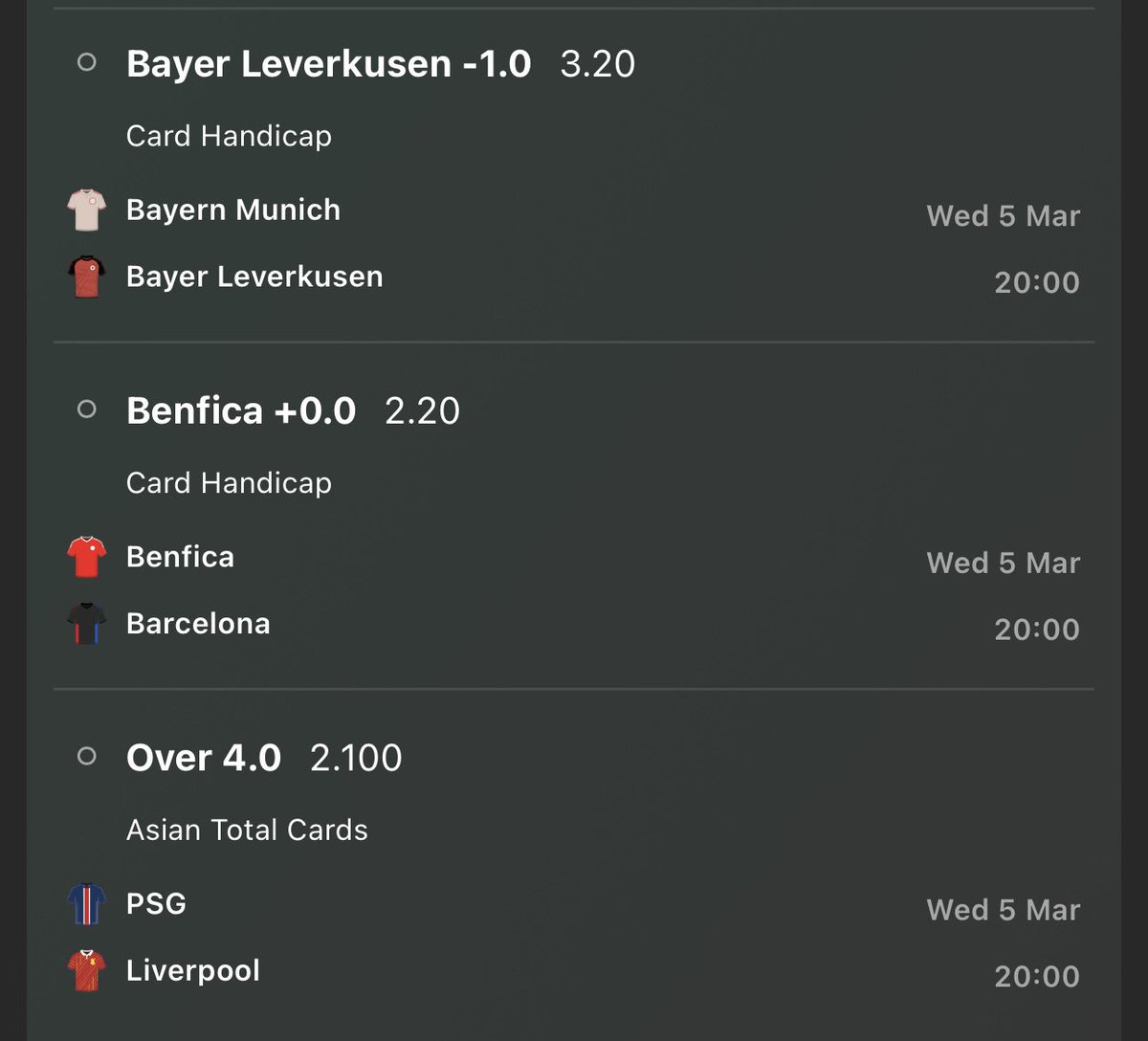 🇪🇺CHAMPIONS LEAGUE CARDS

1u @ 14.78

Like if you are on ❤️