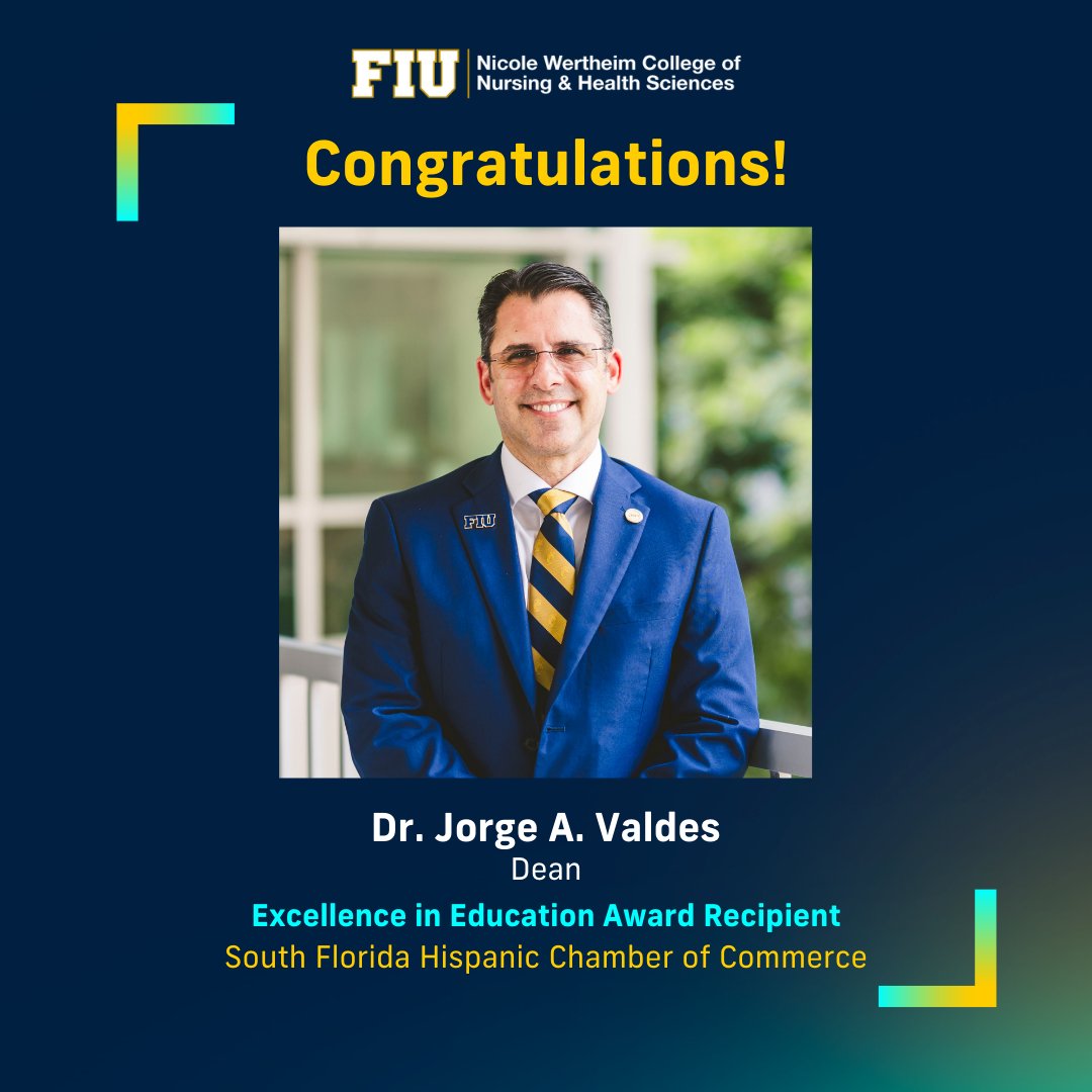 Dean Jorge Valdès was awarded the Excellence in Education Award by the South Florida Hispanic Chamber of Commerce!

The Hispanic Leadership Awards honor outstanding Hispanic leaders for their significant contributions to society. Congratulations!