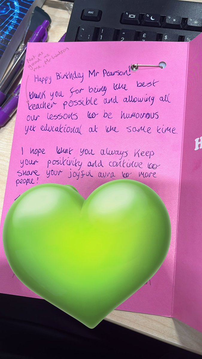 MrPCompSci's tweet image. A lovely birthday spent at @RosehillHS! The young people astound me with their #kindness every day. Today I had cards from young people, young people singing happy birthday and visits to wish me a happy birthday. These relationships are what keeps us teaching ❤️ thank you all