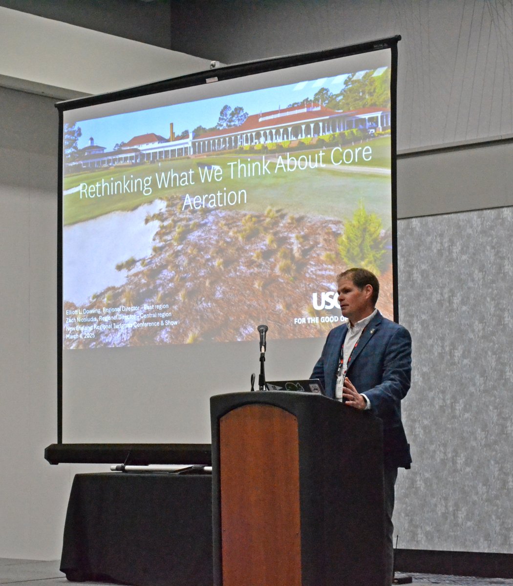 USGAGrnSection's tweet image. We're at #NERTC25 this week teaching classes and talking tools at the trade show. Learn more about our products and services 👉gsshop.usga.org